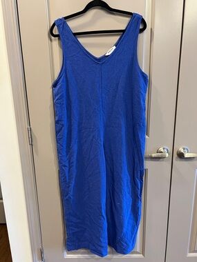 Double Zero Royal Blue V-Neck Tank Lagenlook Jumpsuit